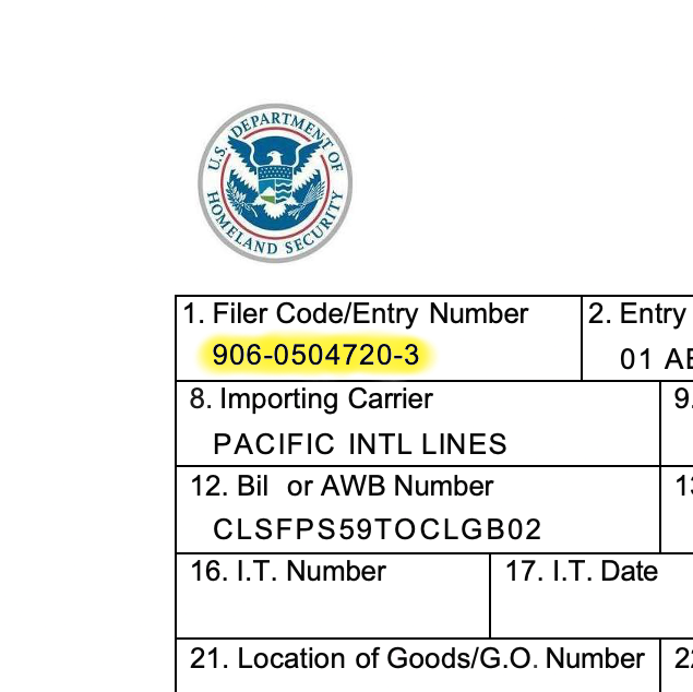 Entry summary source